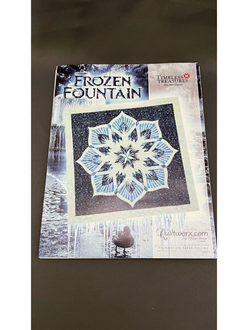 Frozen Fountain Quilt Pattern By Timeless Treasures Foundation Paper